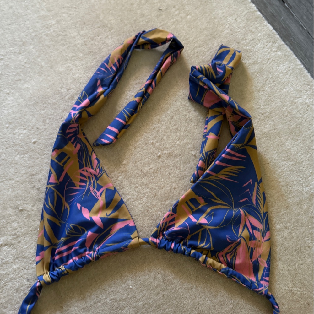 SKATIE Tropical Print Bikini Top